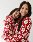 Women's Bamboo Button Up Lounge Set | Cherry Blossoms