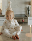 Bamboo Zip Pajamas | Birthday Girl forever french baby