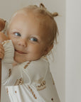 Bamboo Zip Pajamas | Birthday Girl forever french baby