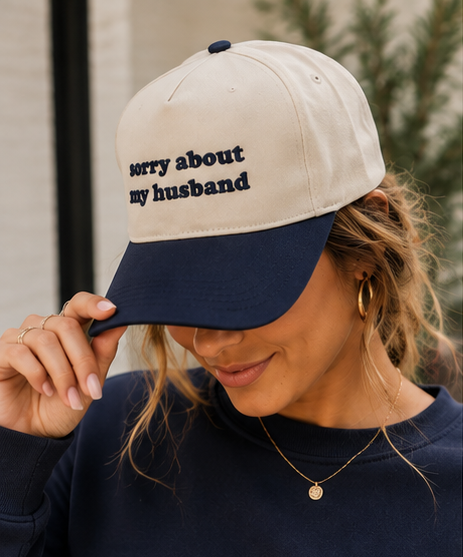 Sorry About My Husband Embroidered Cap SALE Saved by Grace Co.