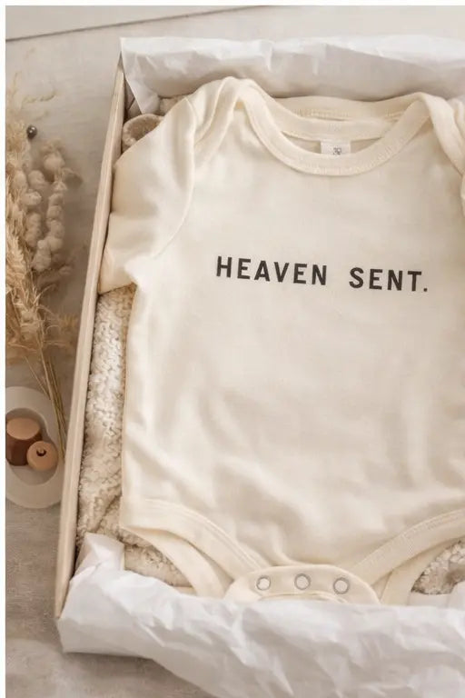 Heaven Sent Onesie Saved by Grace Co.