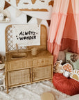 “Always Wonder” Canvas Banner | Inspirational Wall Flag