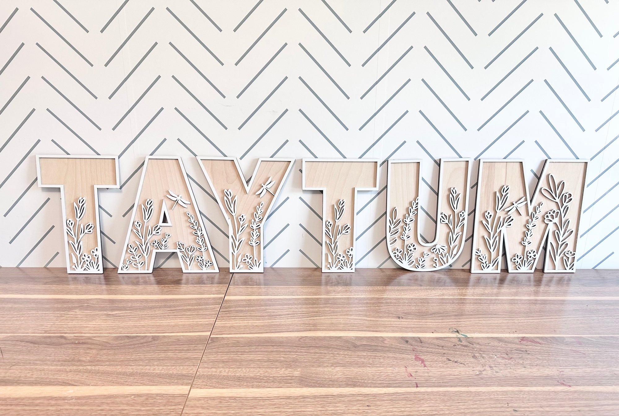 Wildflower Alphabet Lettering - ONE letter