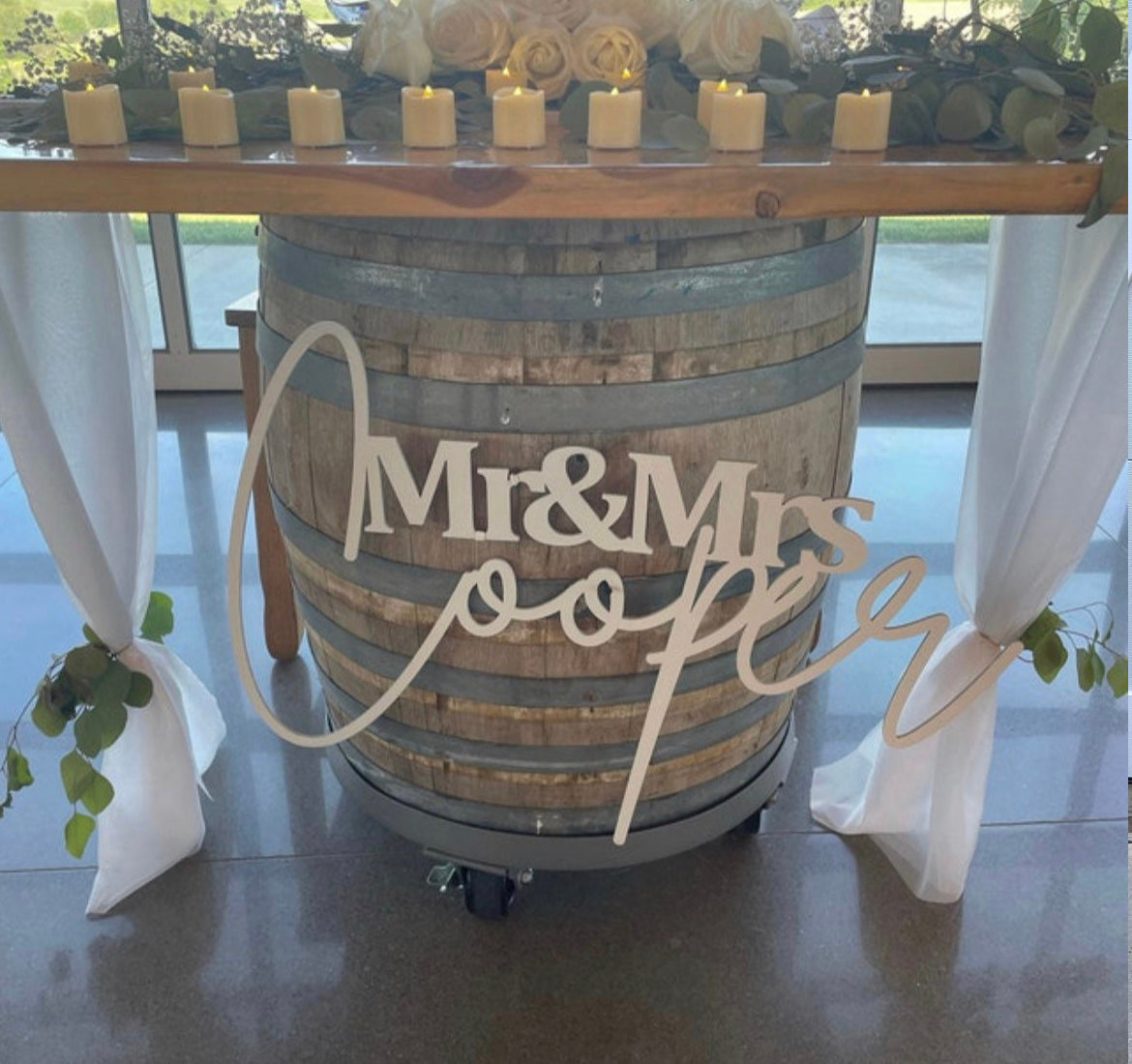 Mr &amp; Mrs Last Name Sign