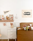 “Always Wonder” Canvas Banner | Inspirational Wall Flag