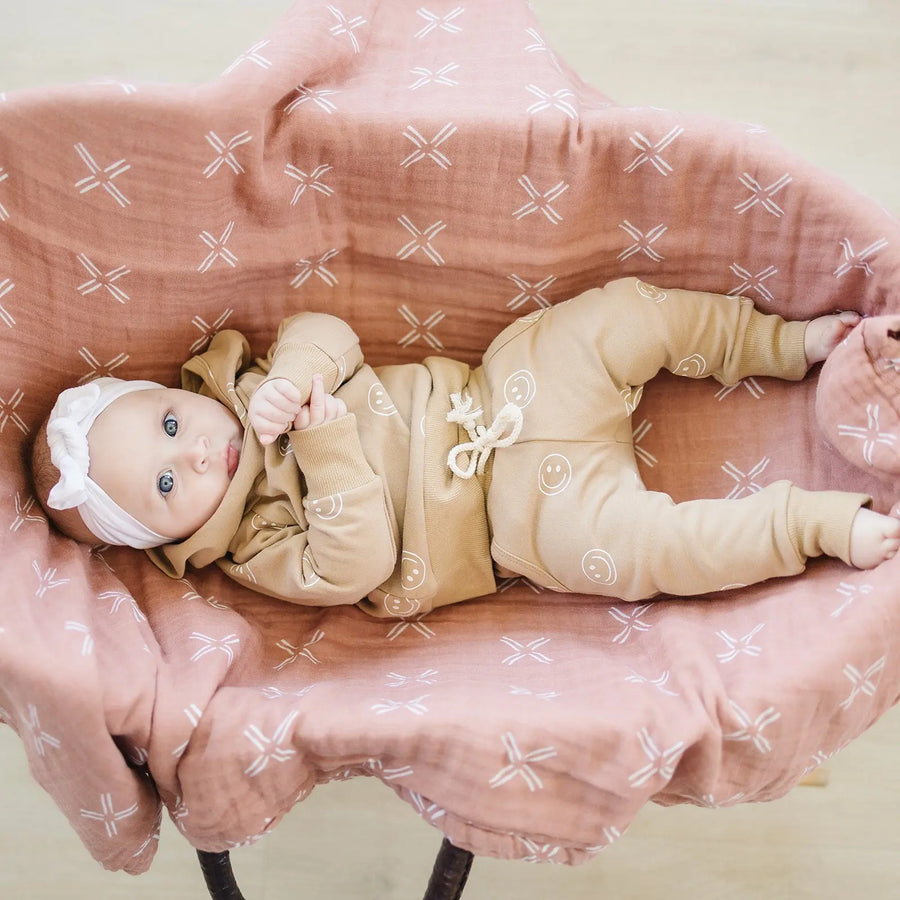 Just Peachy Muslin Quilt Mebie Baby