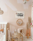 “Always Wonder” Canvas Banner | Inspirational Wall Flag