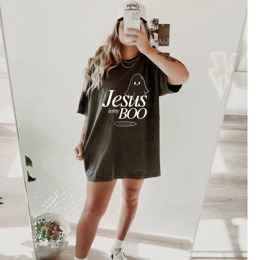 Jesus is my Boo Adult Tee Saved by Grace Co.