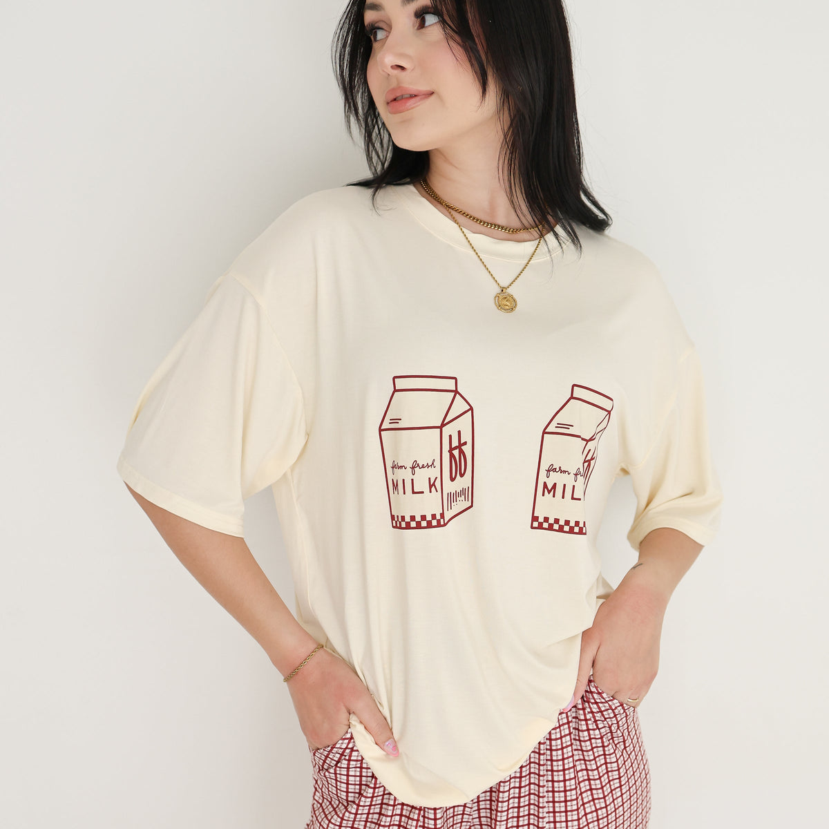 Short Sleeve Women's Bamboo Lounge Set | Milk &amp; Window Pane forever french baby