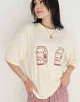 Short Sleeve Women's Bamboo Lounge Set | Milk & Window Pane forever french baby