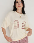 Short Sleeve Women's Bamboo Lounge Set | Milk & Window Pane forever french baby