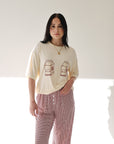 Short Sleeve Women's Bamboo Lounge Set | Milk & Window Pane forever french baby