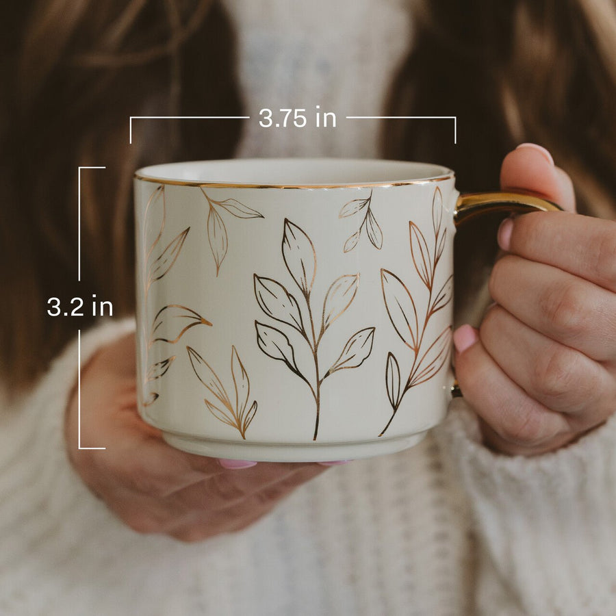 Floral Quilt 14 oz Coffee Mug Sweet Water Decor
