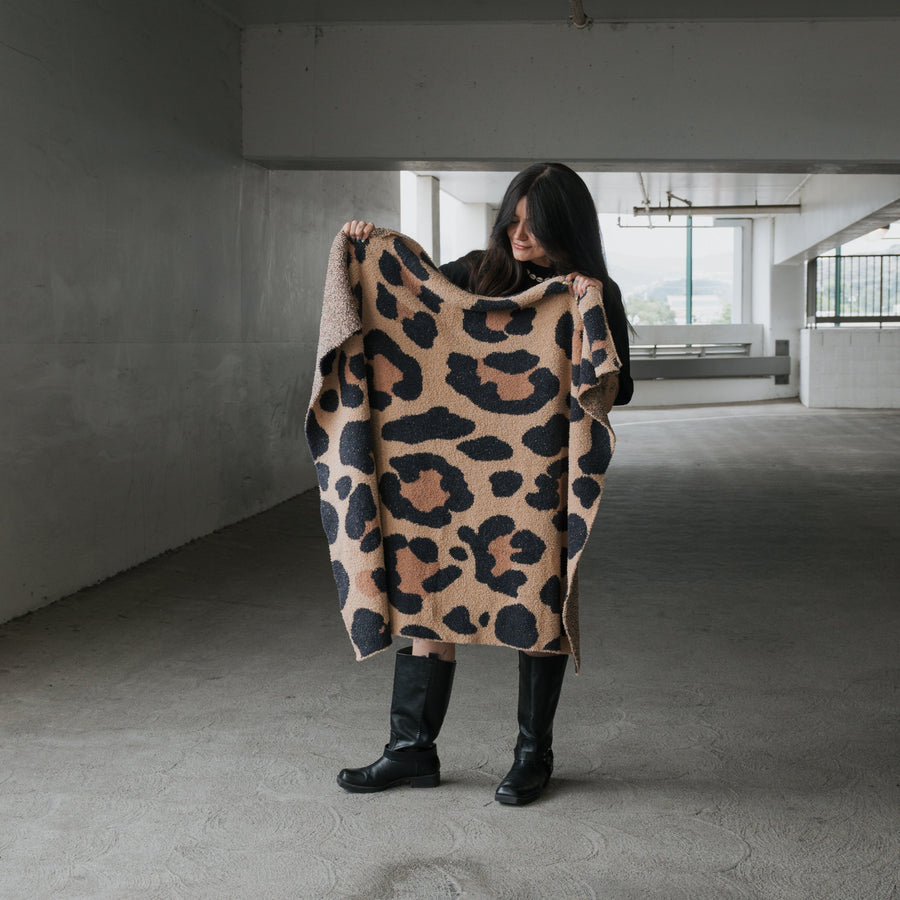 Plush Blanket | Leopard forever french baby