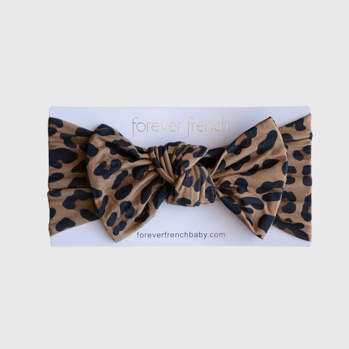 Bamboo Head Wrap | Leopard forever french baby