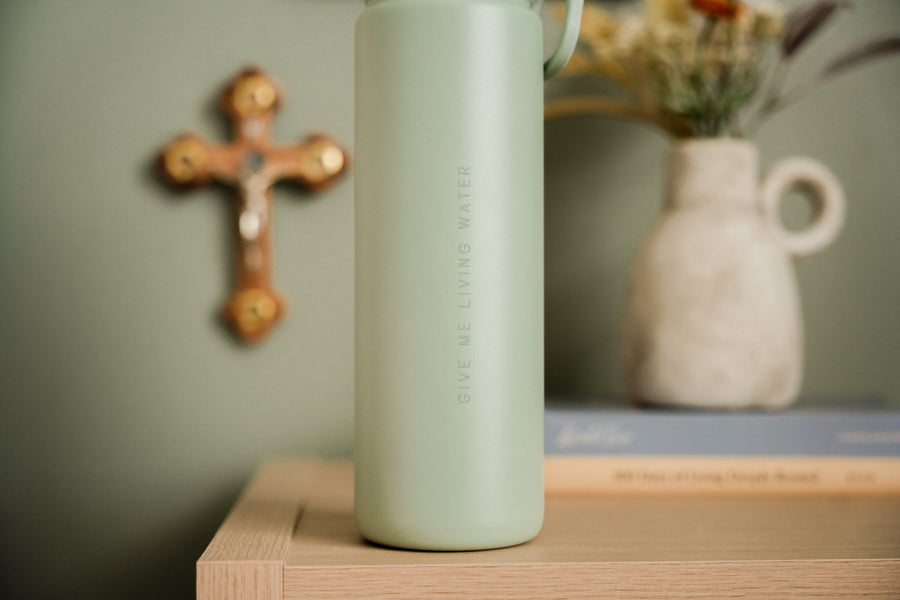 Give Me Living Water - Minimalist Water Bottle