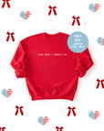 Loves Jesus + America, Too Sweatshirt - Limited Time Only