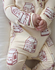 Bamboo Zip Pajamas | Milk