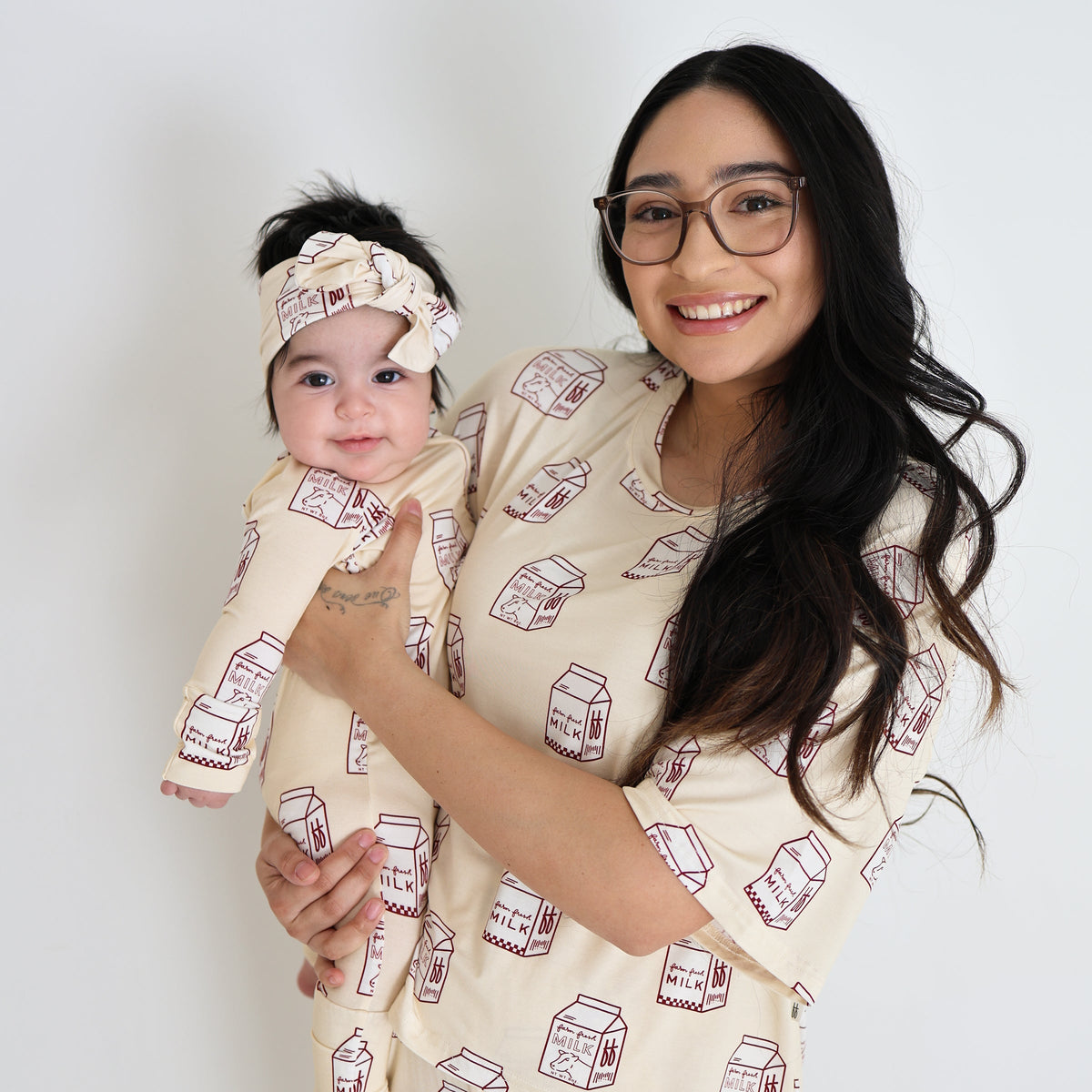 Women's Boxy Tee Lounge Set | Milk forever french baby