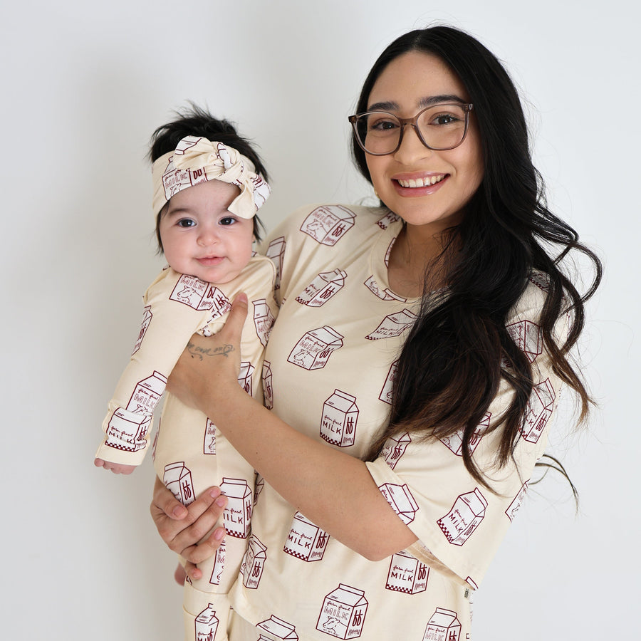 Bamboo Zip Pajamas | Milk forever french baby