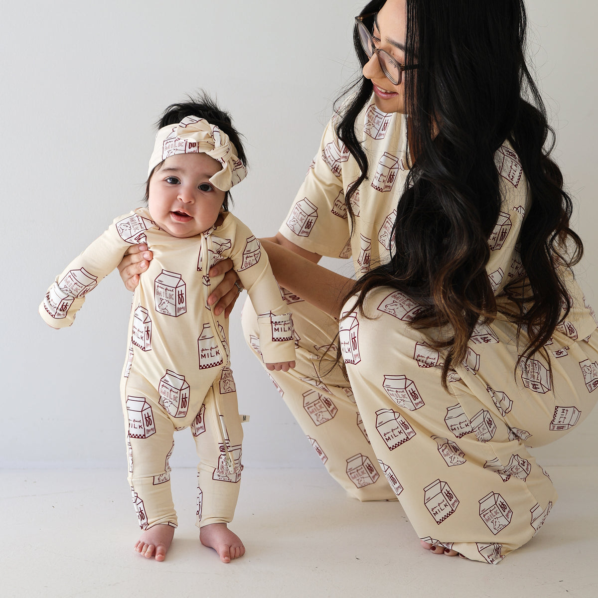 Women's Boxy Tee Lounge Set | Milk forever french baby