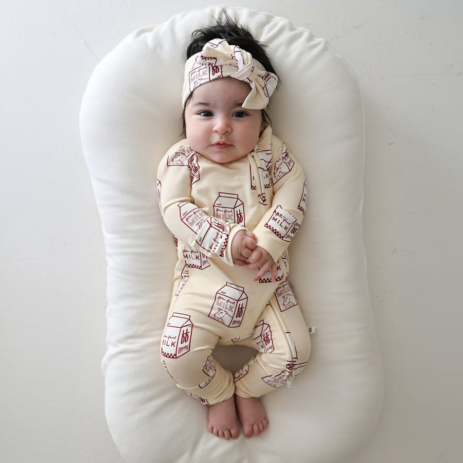 Bamboo Zip Pajamas | Milk forever french baby