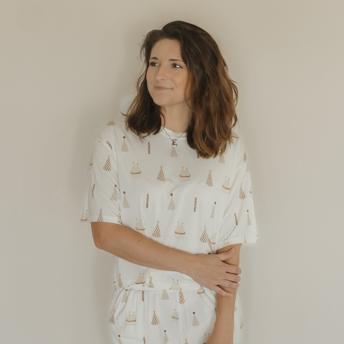 Women's Boxy Tee Lounge Set | Birthday Boy forever french baby