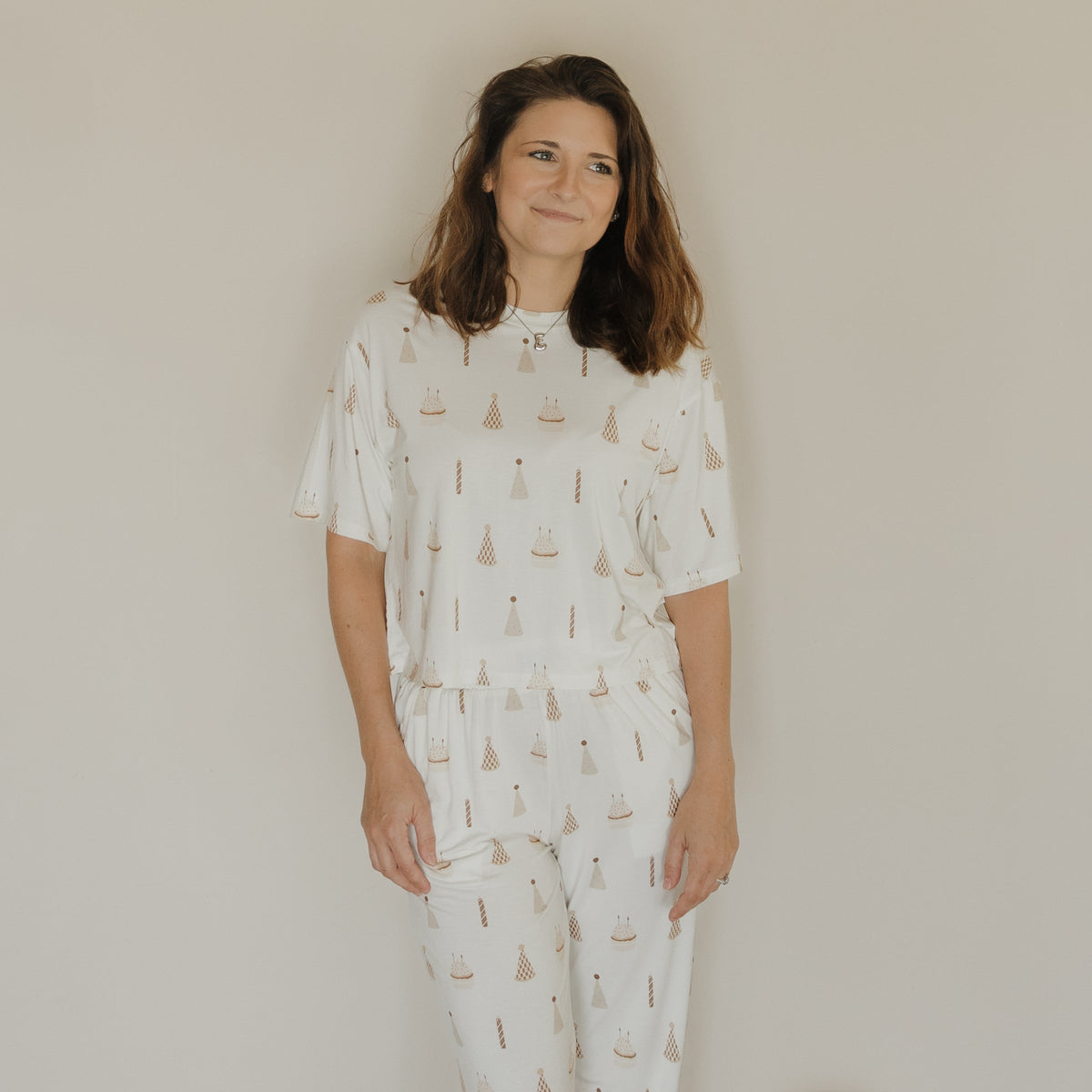Women's Boxy Tee Lounge Set | Birthday Boy forever french baby
