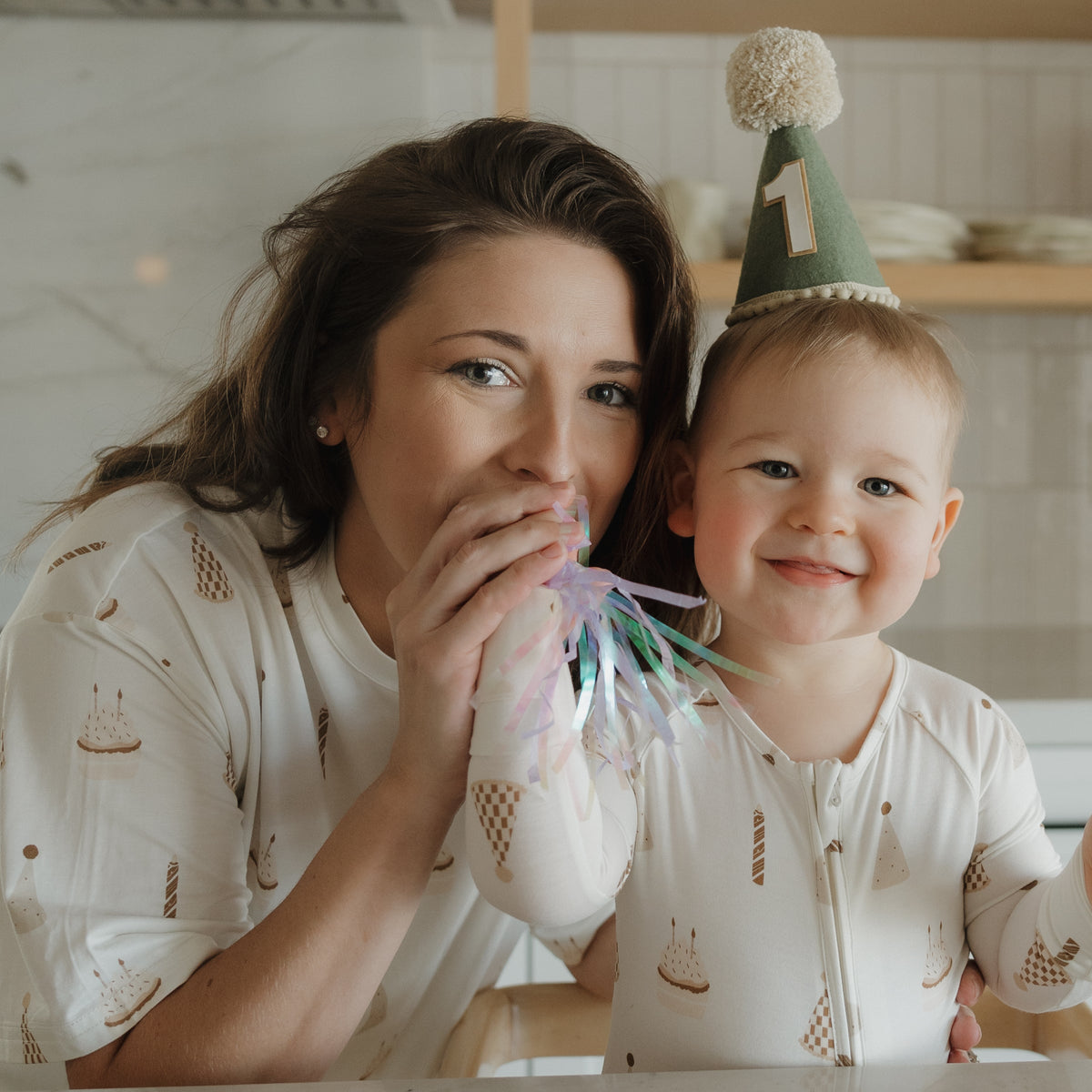 Bamboo Zip Pajamas | Birthday Boy forever french baby