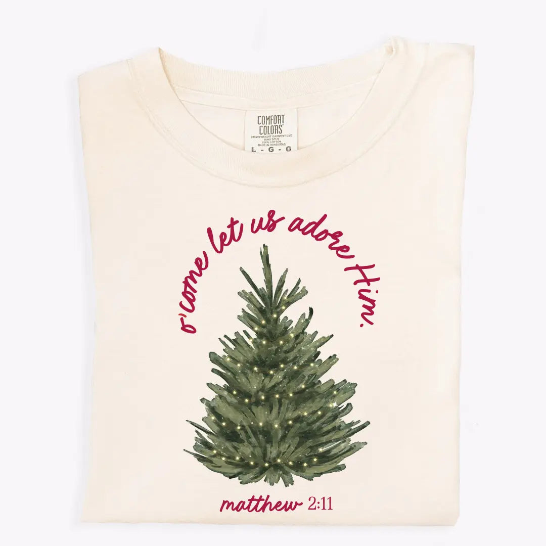 O'Come Let Us Adore Him Tee Saved by Grace Co.