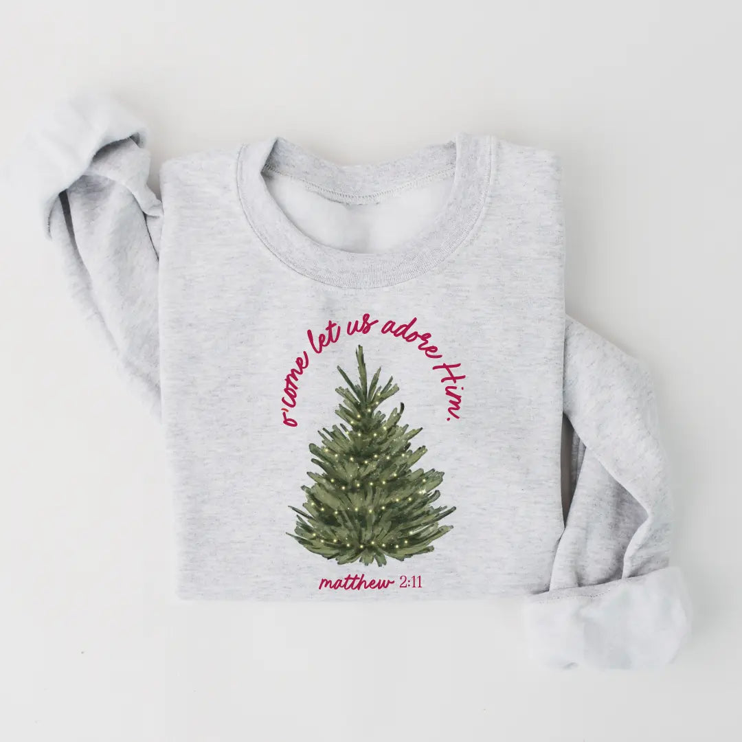 O' Come Let Us Adore Him Pullover Saved by Grace Co.