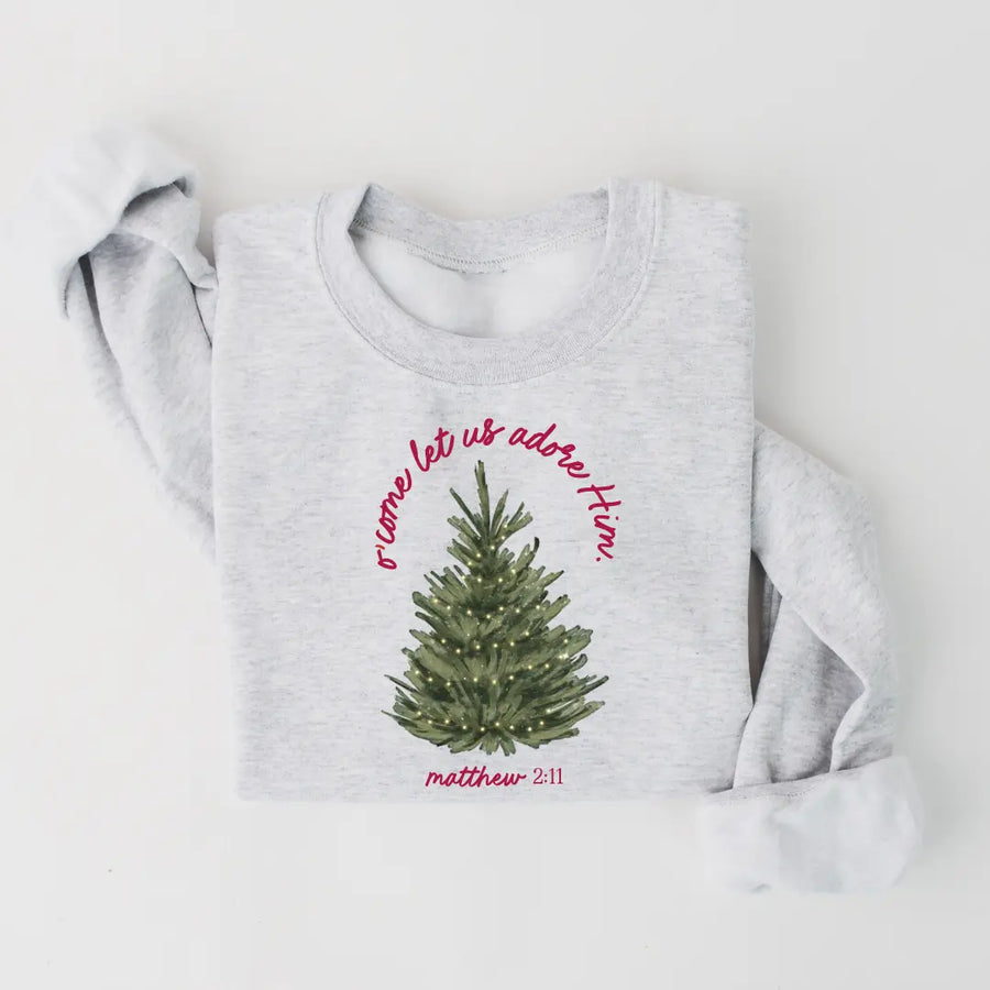 O' Come Let Us Adore Him Pullover Saved by Grace Co.