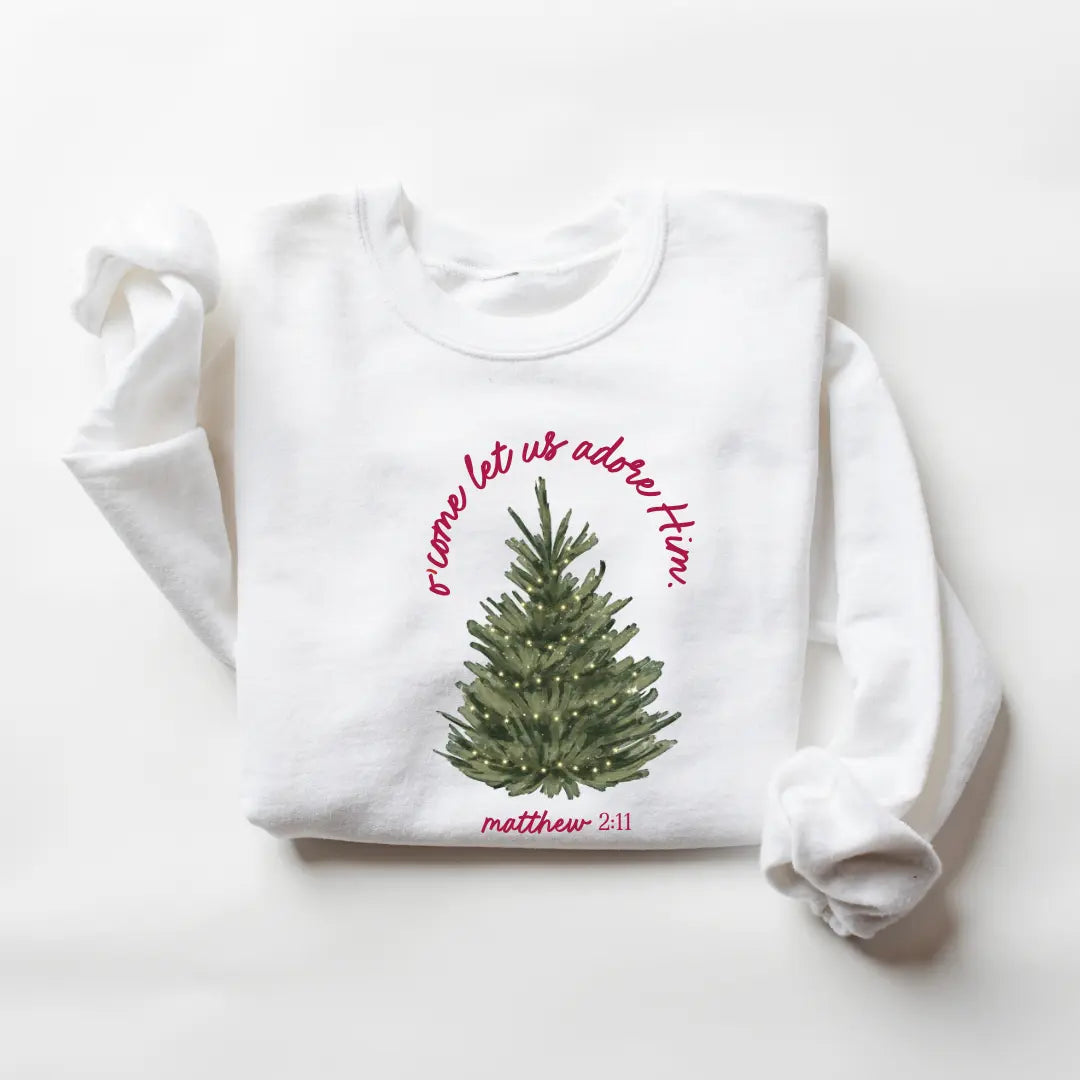 O' Come Let Us Adore Him Pullover Saved by Grace Co.