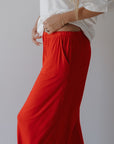 Women's Bamboo Wide Leg Pants | Cherry Red forever french baby