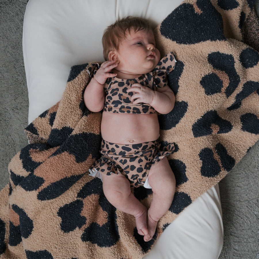 Plush Blanket | Leopard forever french baby