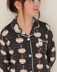 Girl's Bamboo Button Up Lounge Set | Ramen