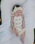 Knit Ruffle Romper | Lemon