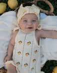 Knit Ruffle Romper | Lemon