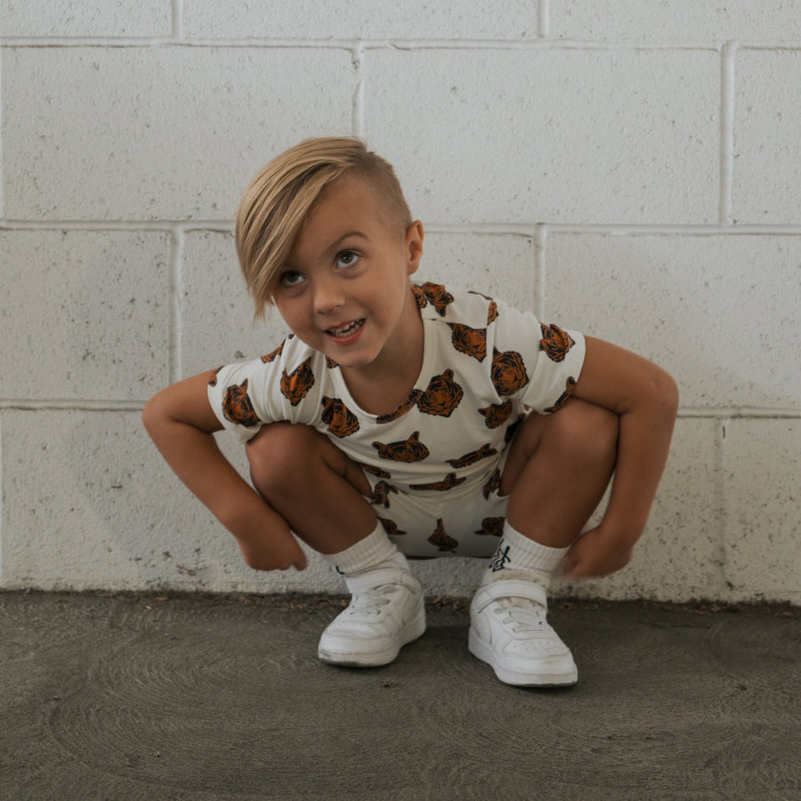 Bamboo Short Set | Tigers forever french baby