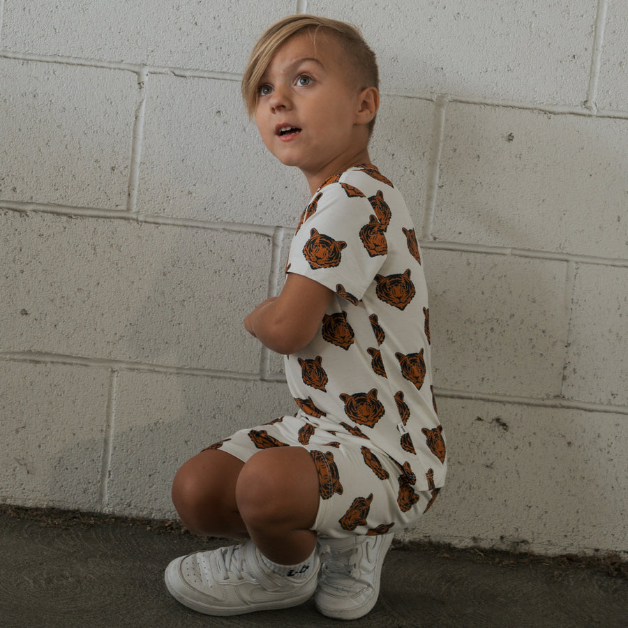 Bamboo Short Set | Tigers forever french baby