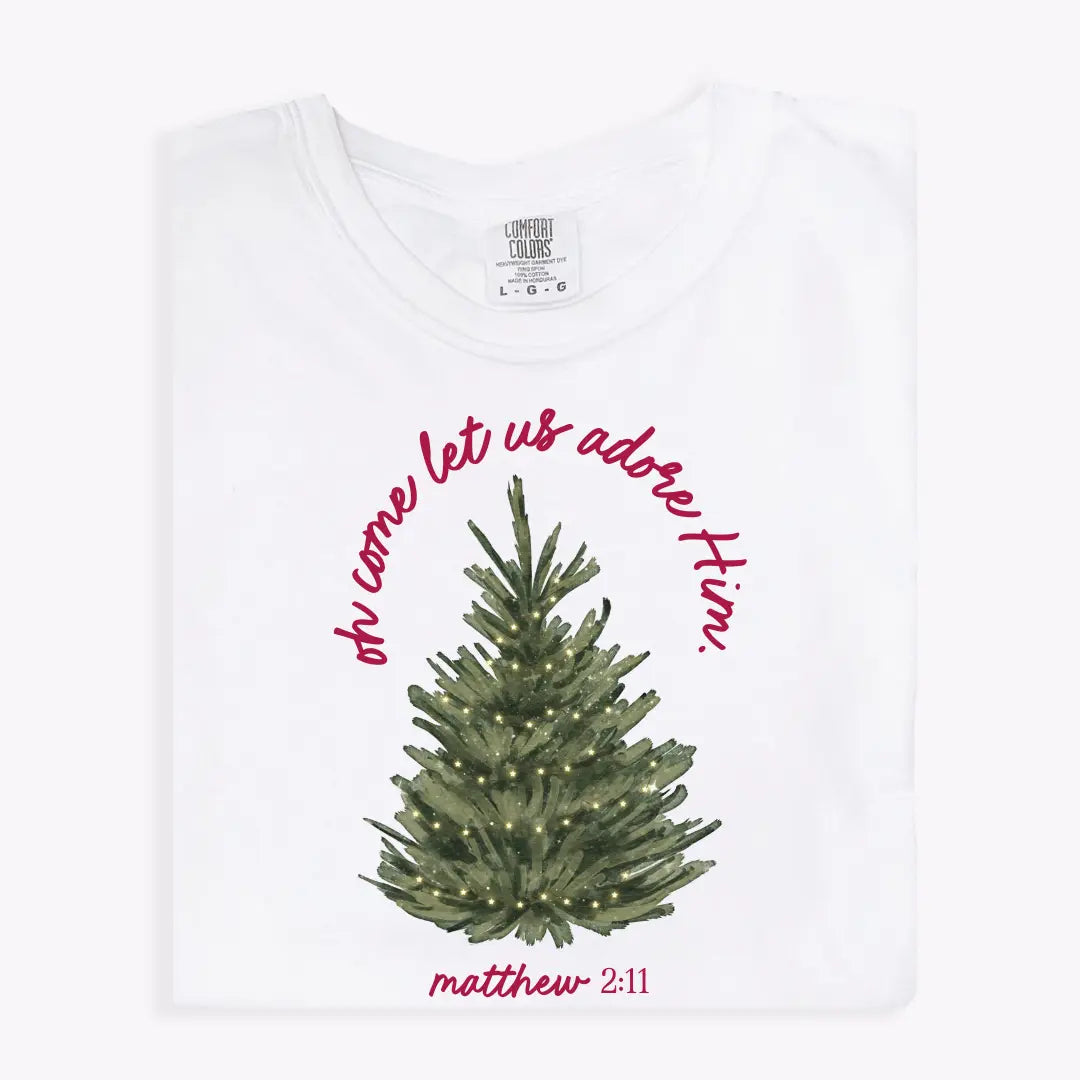 O'Come Let Us Adore Him Tee Saved by Grace Co.