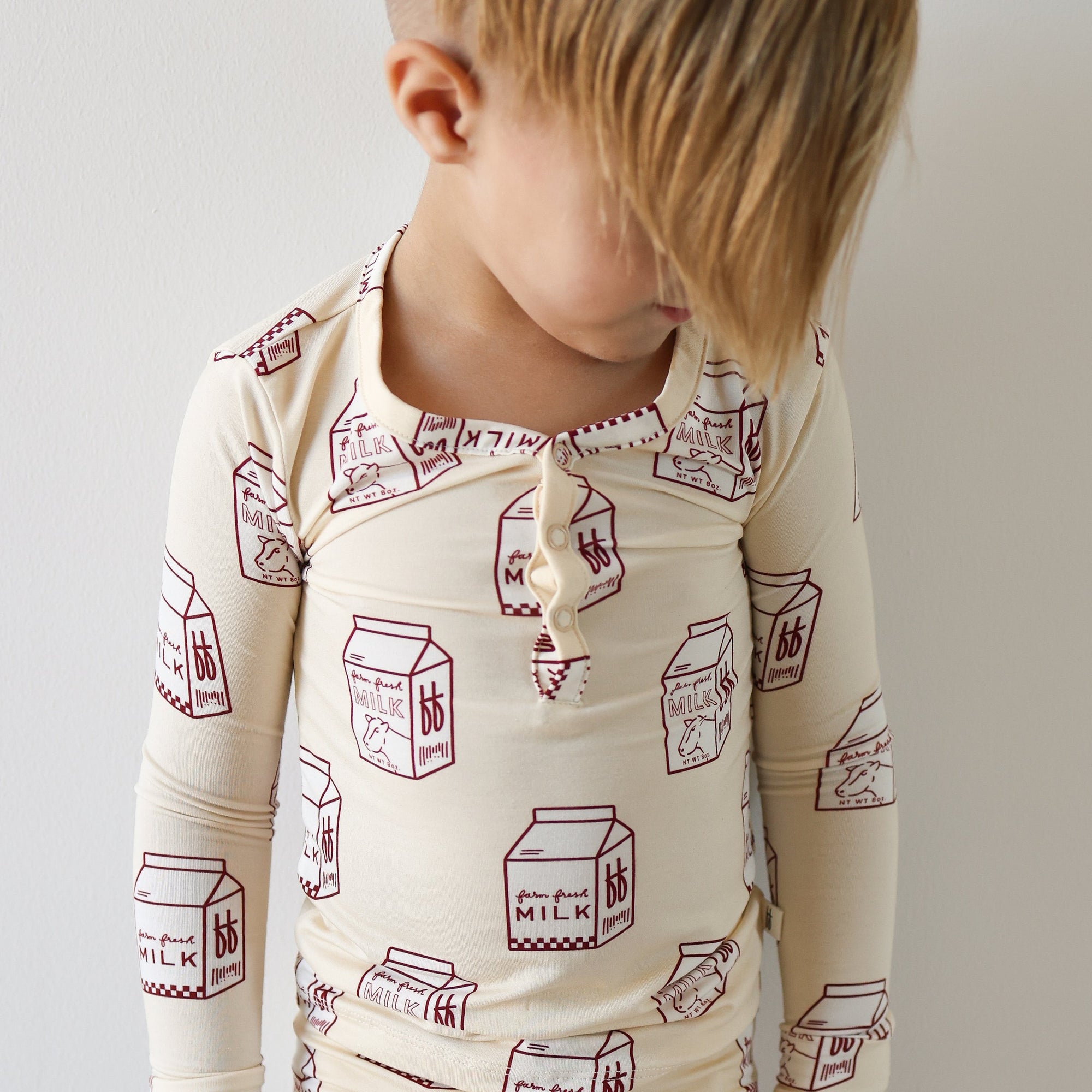 Bamboo Two Piece Pajamas | Milk