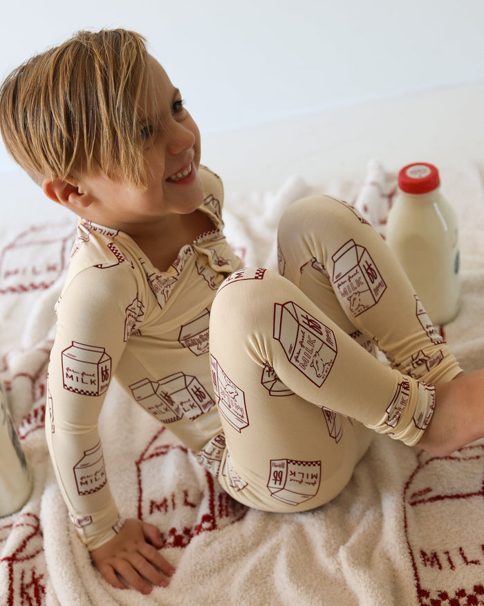 Bamboo Two Piece Pajamas | Milk forever french baby