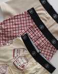 Bamboo Boxers (3 Pack) | Window Pane, Milk & Ribbed Cream forever french baby