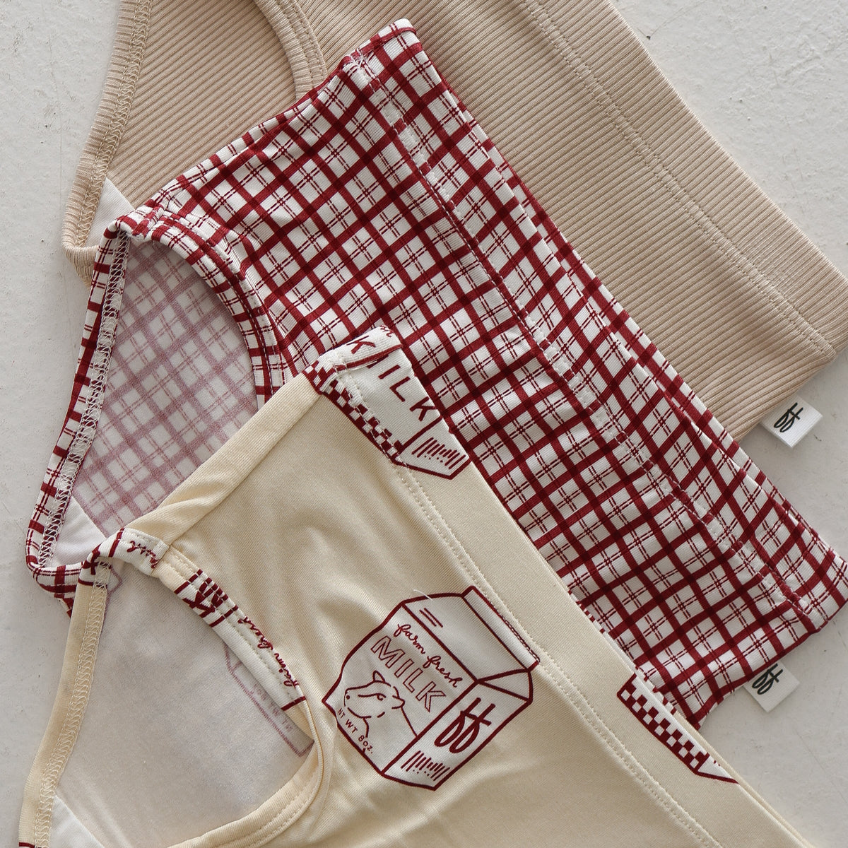Girl's Bamboo Briefs (3 Pack) | Window Pane, Milk &amp; Ribbed Cream forever french baby
