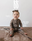 Bamboo Zip Pajamas | Faded Brown Checkerboard