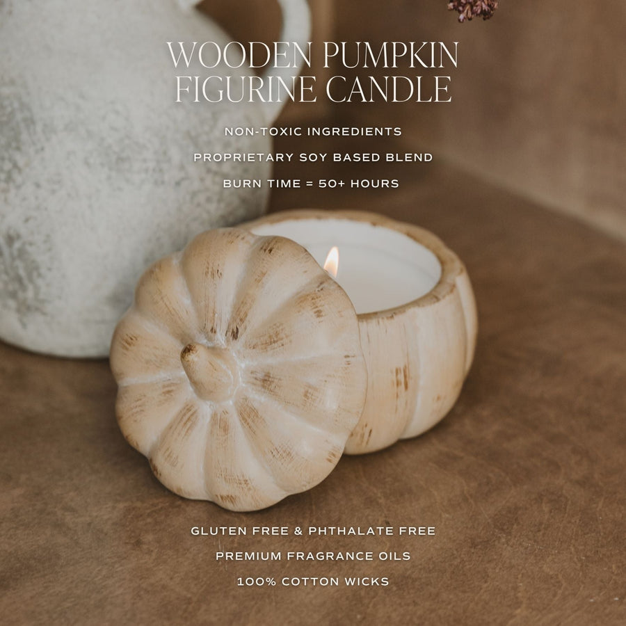 Pumpkin Spice Soy Candle - Ceramic Pumpkin Jar - 8 oz Sweet Water Decor