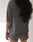 Women's Bamboo Short Set | Street Micro Check forever french baby