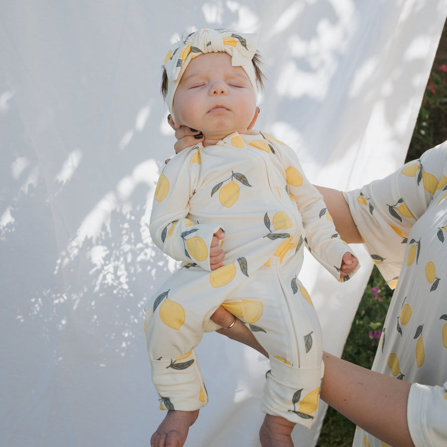 Bamboo Head Wrap | Lemon forever french baby