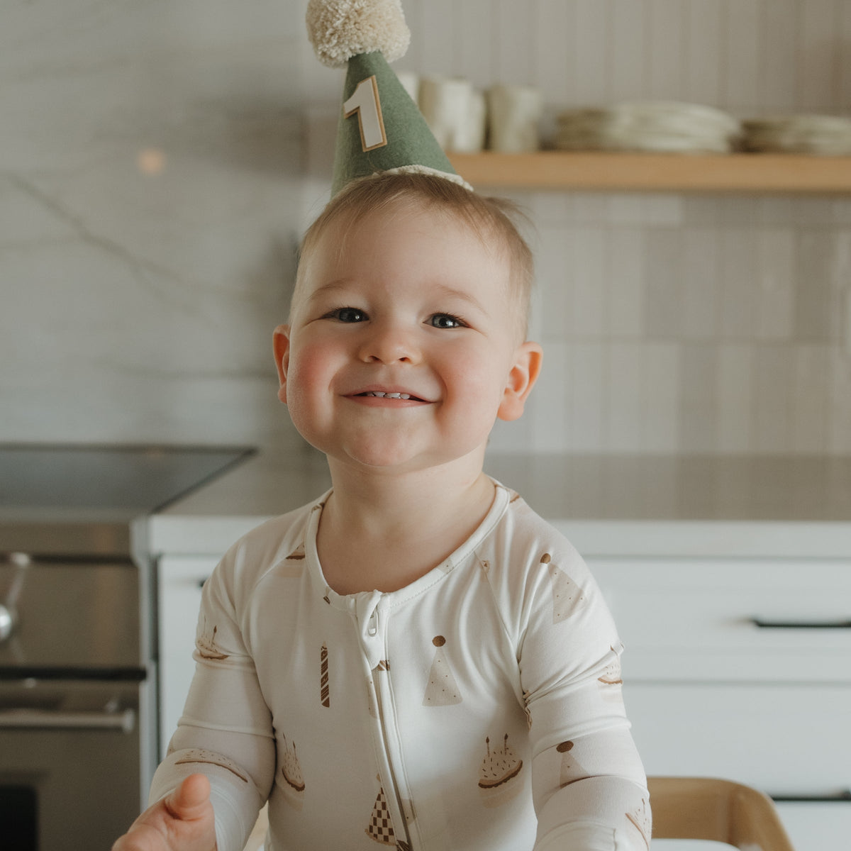 Bamboo Zip Pajamas | Birthday Boy forever french baby